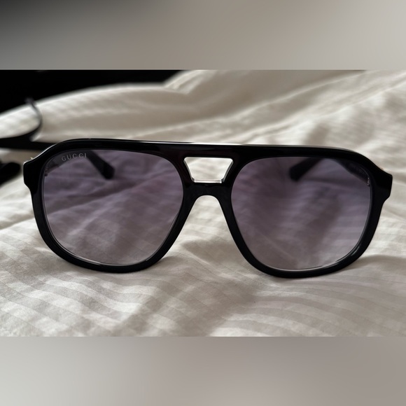 Gucci Black Unisex Aviator Sunglasses Full Inclusion - Picture 7 of 12